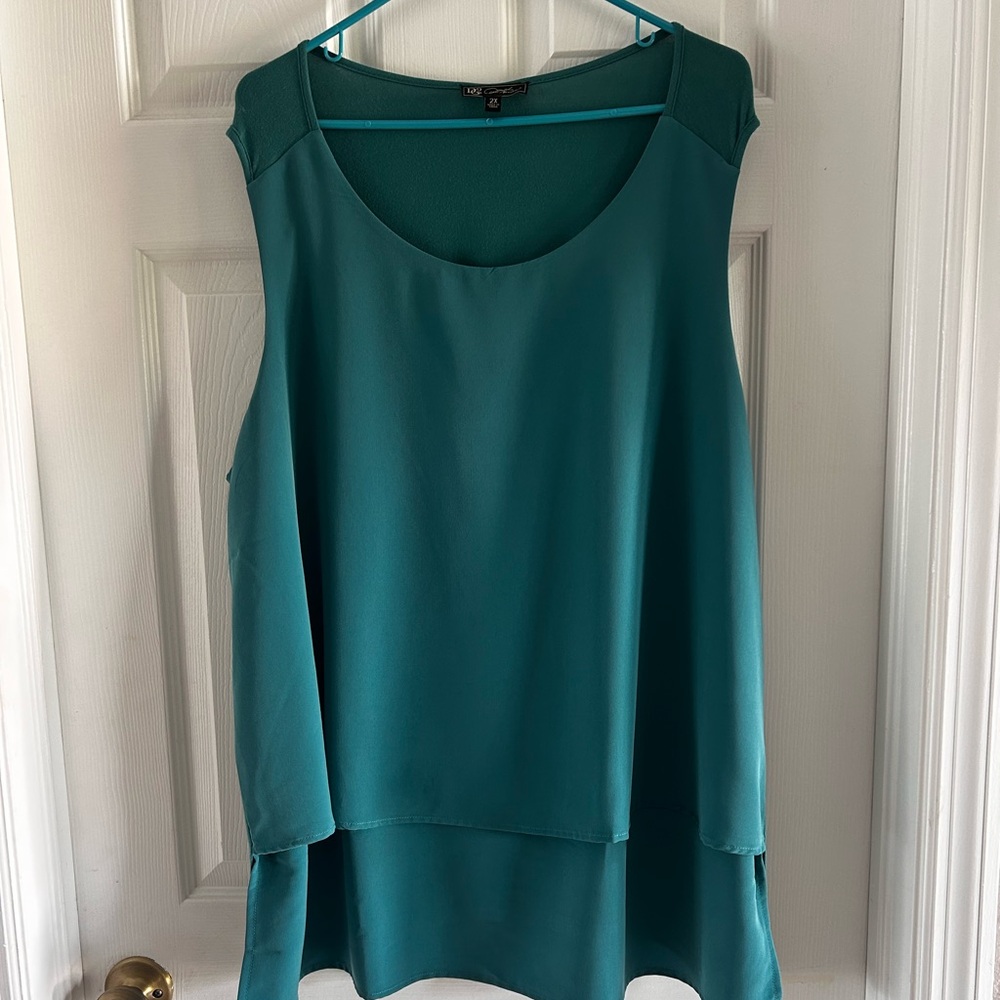 DG2 by Diane Gilman Mixed Media Double Layer Easy Tank Size 2X